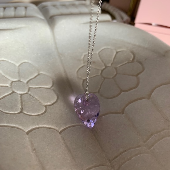 Swarovski Lilac Heart Necklace - Picture 4 of 5